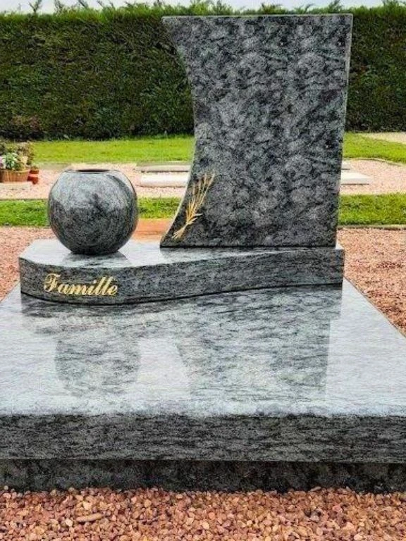 monument cineraire granit vert savana