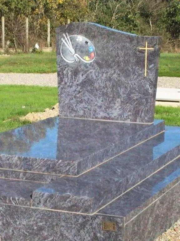 monument bas granit mass blue