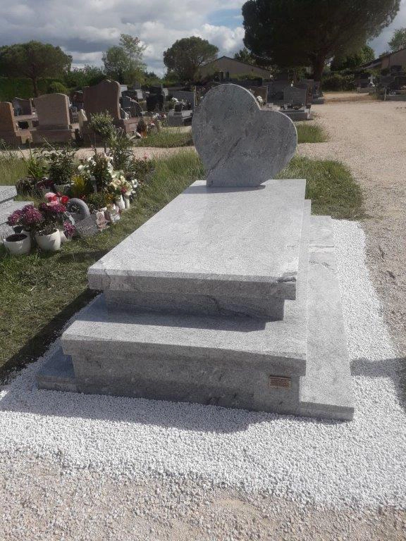monument funéraire bas granit viscount white