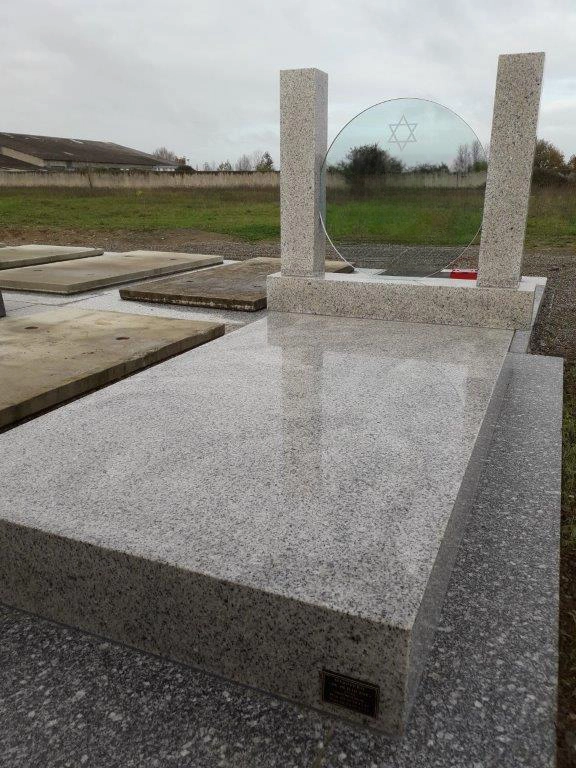 monument funéraire bas blanc cristal
